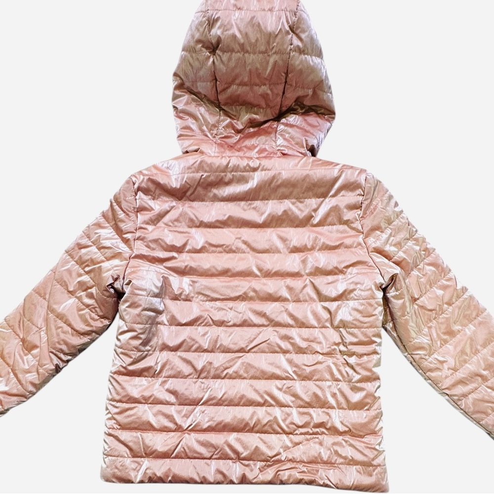 Michael Kors Girls Pink Puffer Hooded Jacket - Picture 4 of 6